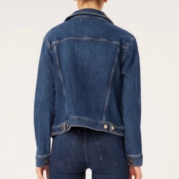 Old Navy S Classic Denim Jacket Dark Wash Jean Jacket Small - Picture 3 of 9